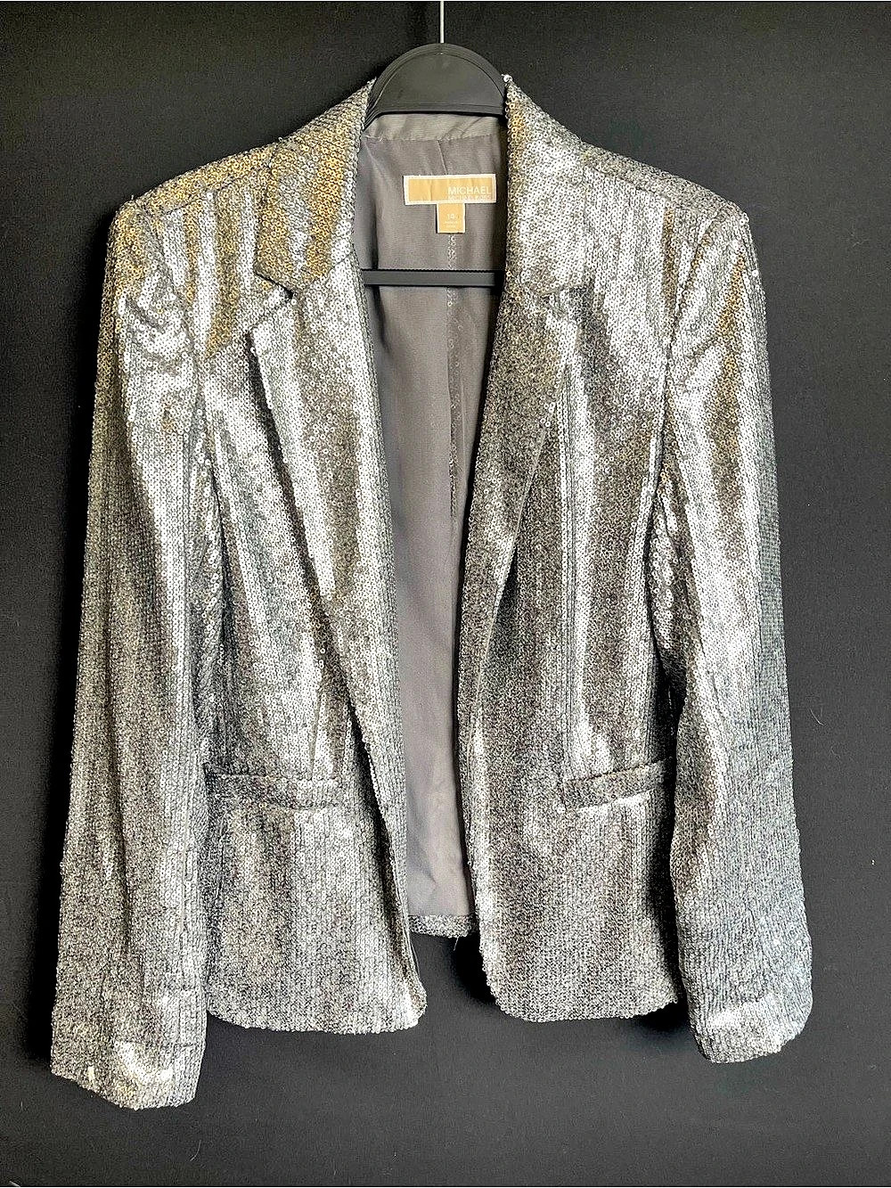 Michael Kors Sequin Blazer in Silver